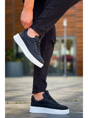 KB-006 Kuback Siyah Cilt Yüksek Taban Bağcıklı Günlük Erkek Ayakkabı KB-006 Kuback Siyah Cilt Yüksek Taban Bağcıklı Günlük Erkek Ayakkabı