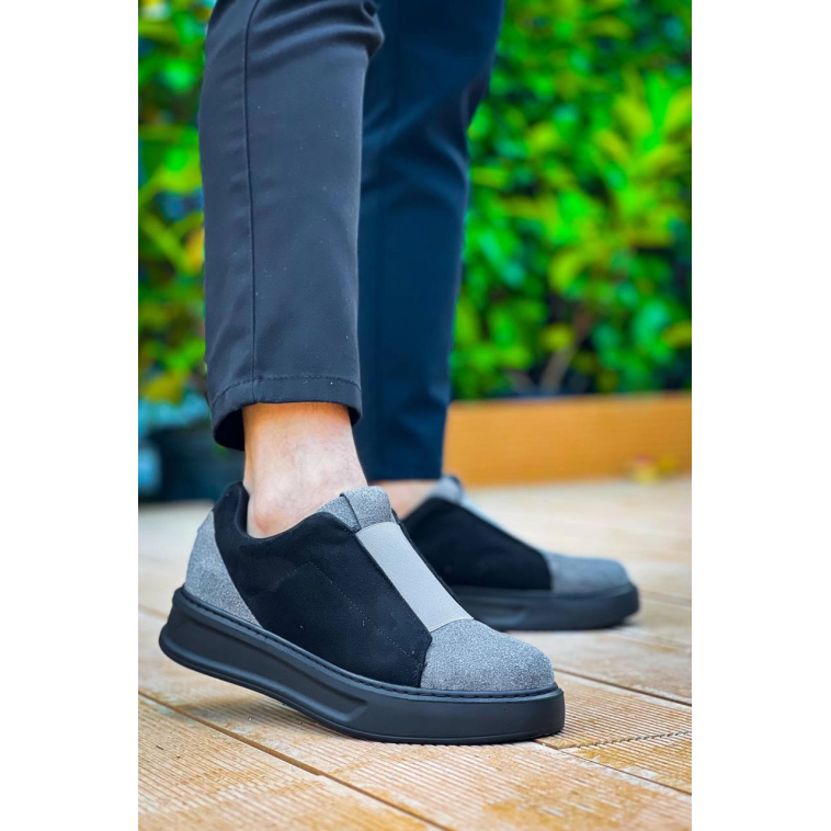 KB-007 Kuback Siyah Gri Siyah Yüksek Taban Tek Bant Bağcıksız Günlük Erkek KB-007 Kuback Siyah Gri Siyah Yüksek Taban Tek Bant Bağcıksız Günlük Erkek