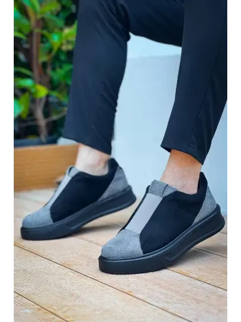 Kb-007 Kuback Siyah Gri Siyah Yüksek Taban Tek Bant Bağcıksız Günlük Erkek Kb-007 Kuback Siyah Gri Siyah Yüksek Taban Tek Bant Bağcıksız Günlük Erkek