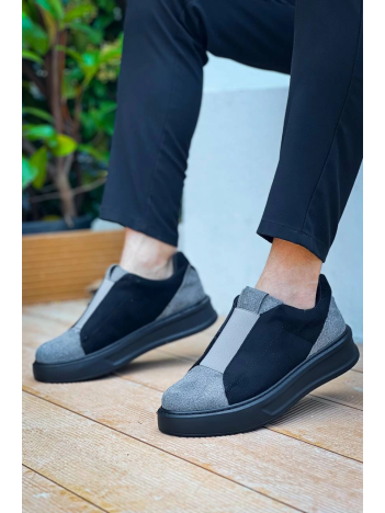 KB-007  Kuback Siyah Gri Siyah Yüksek Taban Tek Bant Bağcıksız Günlük Erkek KB-007  Kuback Siyah Gri Siyah Yüksek Taban Tek Bant Bağcıksız Günlük Erkek