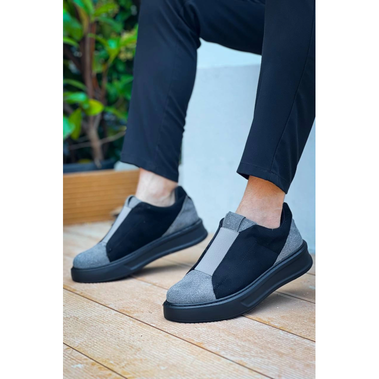 KB-007 Kuback Siyah Gri Siyah Yüksek Taban Tek Bant Bağcıksız Günlük Erkek KB-007 Kuback Siyah Gri Siyah Yüksek Taban Tek Bant Bağcıksız Günlük Erkek