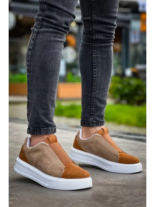 Kb-007 Kuback Vizon Taba Yüksek Taban Tek Bant Bağcıksız Günlük Erkek Ayakkabı Kb-007 Kuback Vizon Taba Yüksek Taban Tek Bant Bağcıksız Günlük Erkek Ayakkabı