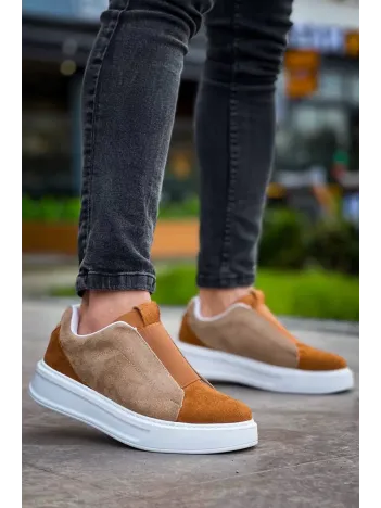 Kb-007 Kuback Vizon Taba Yüksek Taban Tek Bant Bağcıksız Günlük Erkek Ayakkabı Kb-007 Kuback Vizon Taba Yüksek Taban Tek Bant Bağcıksız Günlük Erkek Ayakkabı