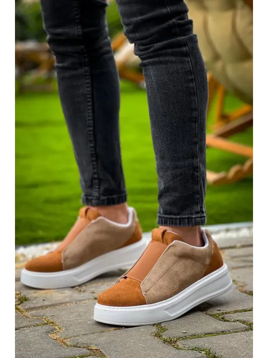 Kb-007 Kuback Vizon Taba Yüksek Taban Tek Bant Bağcıksız Günlük Erkek Ayakkabı Kb-007 Kuback Vizon Taba Yüksek Taban Tek Bant Bağcıksız Günlük Erkek Ayakkabı