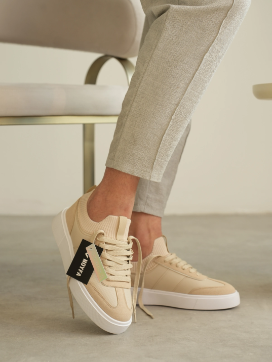 Kb-010 Kuback Bej Cilt Günlük Erkek Ayakkabı