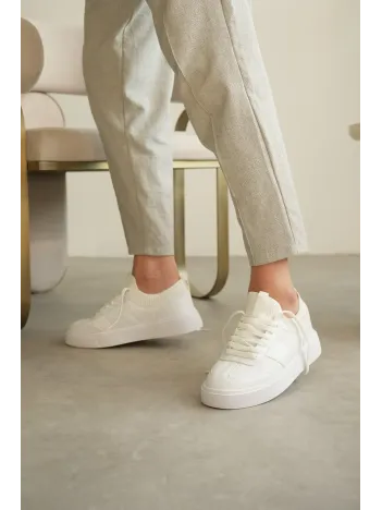 Kb-010 Kuback Beyaz Cilt Günlük Erkek Ayakkabı