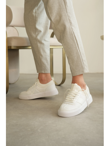 Kb-010 Kuback Beyaz Cilt Günlük Erkek Ayakkabı