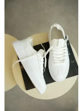 Kb-010 Kuback Beyaz Cilt Günlük Erkek Ayakkabı