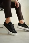 Kb-010 Kuback Siyah Cilt Günlük Erkek Ayakkabı