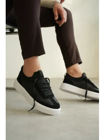 Kb-010 Kuback Siyah Cilt Günlük Erkek Ayakkabı