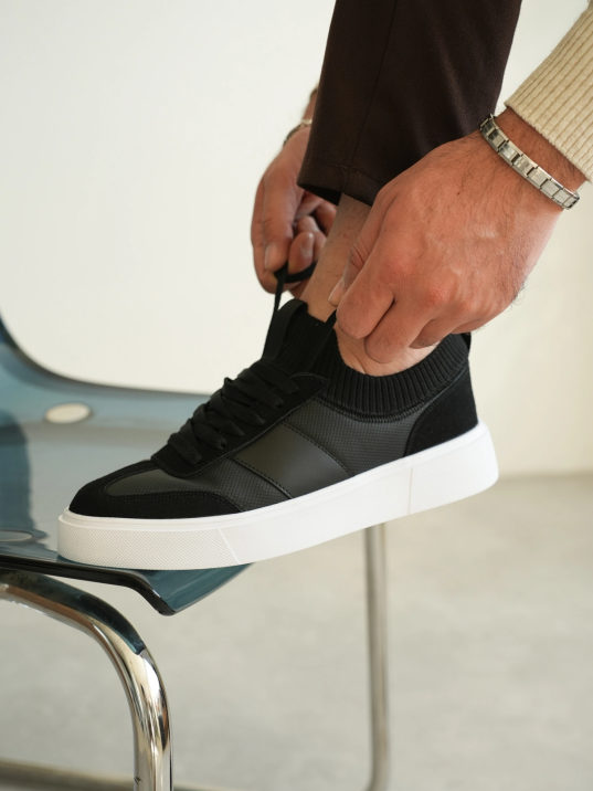 Kb-010 Kuback Siyah Cilt Günlük Erkek Ayakkabı