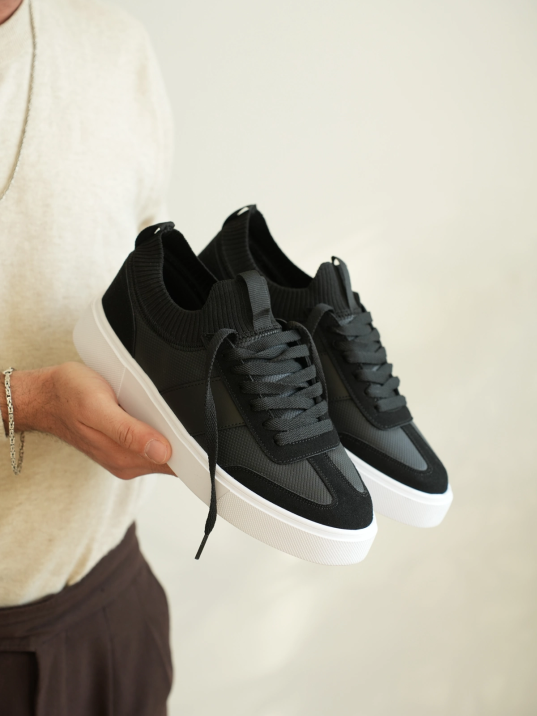 Kb-010 Kuback Siyah Cilt Günlük Erkek Ayakkabı