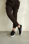 Kb-010 Kuback Siyah Cilt Günlük Erkek Ayakkabı