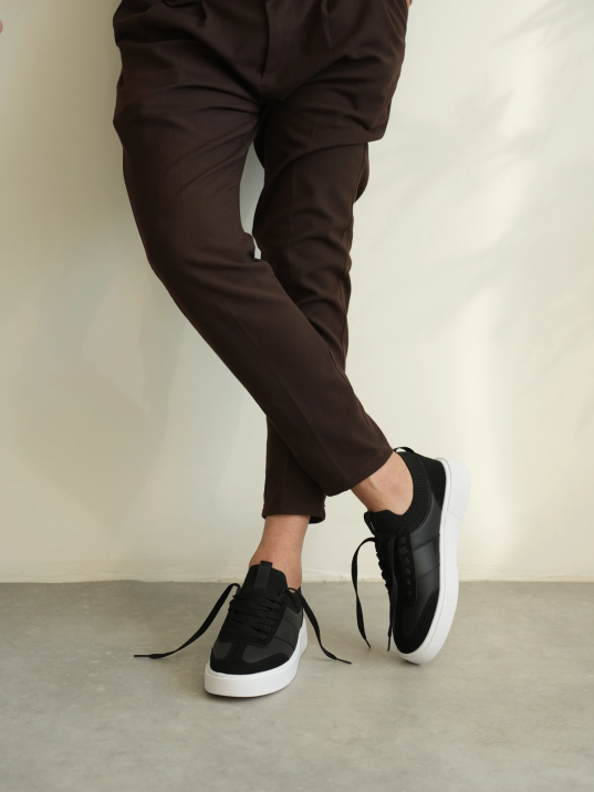 Kb-010 Kuback Siyah Cilt Günlük Erkek Ayakkabı