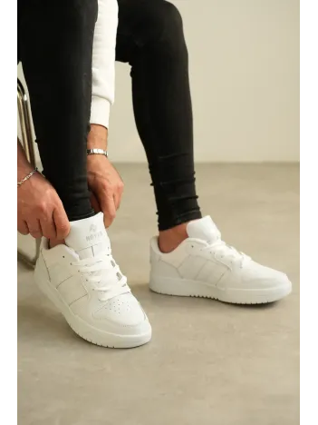 Kb-013 Kuback Beyaz Cilt Günlük Erkek Ayakkabı