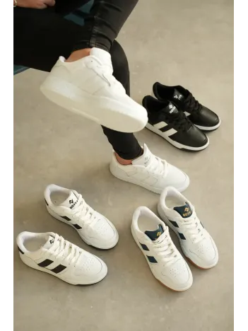 Kb-013 Kuback Beyaz Cilt Günlük Erkek Ayakkabı