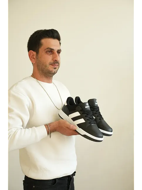 Kb-013 Kuback Siyah Beyaz Günlük Erkek Ayakkabı