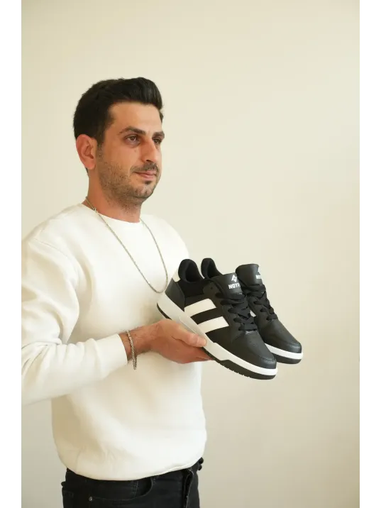 Kb-013 Kuback Siyah Beyaz Günlük Erkek Ayakkabı