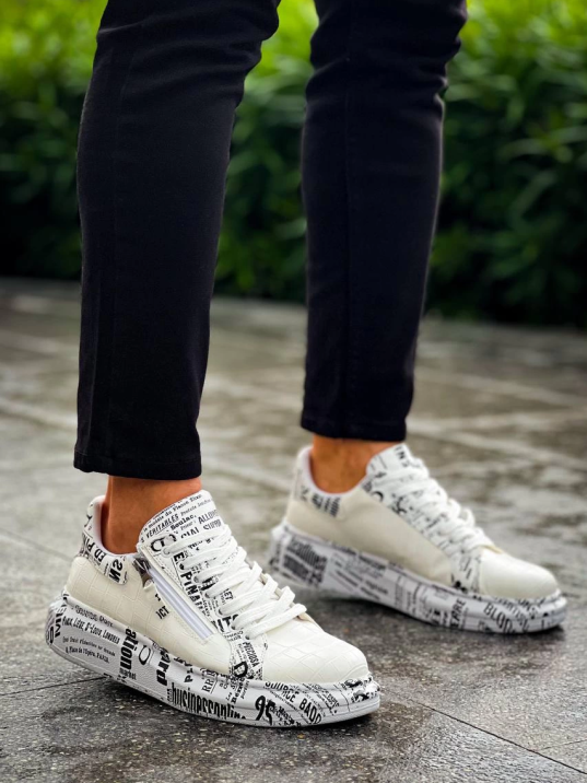 KB-02  Kuback Bağcıklı Crocodile Beyaz Gazete Günlük Erkek Ayakkabı KB-02  Kuback Bağcıklı Crocodile Beyaz Gazete Günlük Erkek Ayakkabı