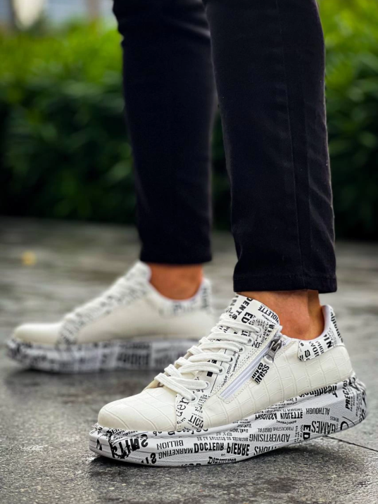 KB-02  Kuback Bağcıklı Crocodile Beyaz Gazete Günlük Erkek Ayakkabı KB-02  Kuback Bağcıklı Crocodile Beyaz Gazete Günlük Erkek Ayakkabı