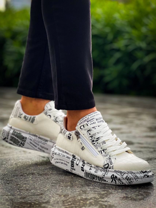 KB-02  Kuback Bağcıklı Crocodile Beyaz Gazete Günlük Erkek Ayakkabı KB-02  Kuback Bağcıklı Crocodile Beyaz Gazete Günlük Erkek Ayakkabı