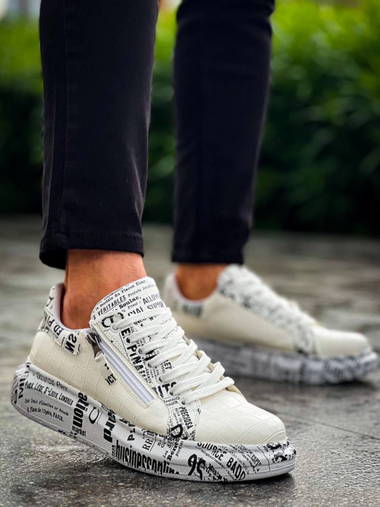 KB-02  Kuback Bağcıklı Crocodile Beyaz Gazete Günlük Erkek Ayakkabı KB-02  Kuback Bağcıklı Crocodile Beyaz Gazete Günlük Erkek Ayakkabı