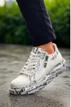 Kb-02  Kuback Bağcıklı Crocodile Beyaz Gazete Günlük Erkek Ayakkabı