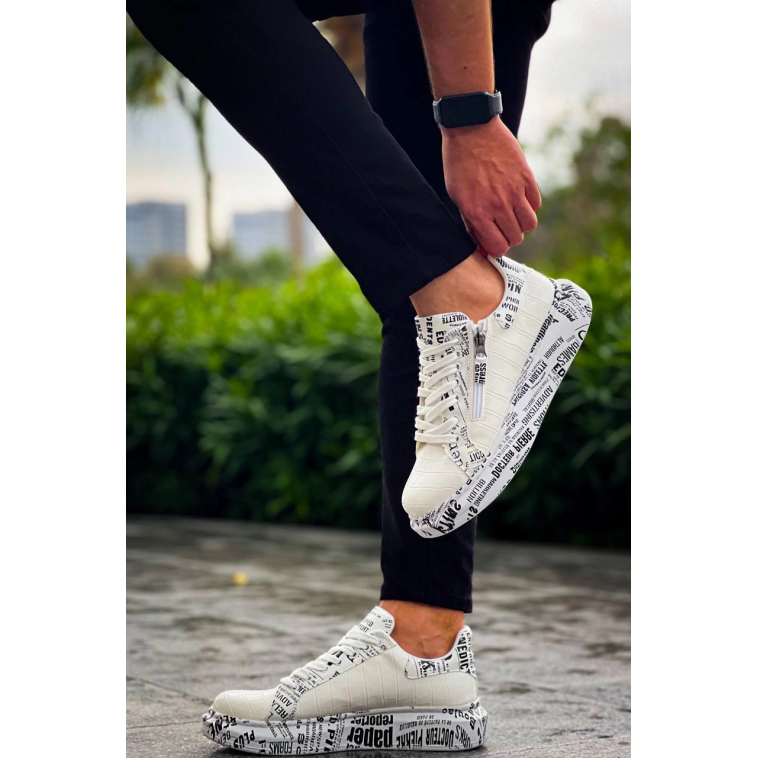 KB-02 Kuback Bağcıklı Crocodile Beyaz Gazete Günlük Erkek Ayakkabı KB-02 Kuback Bağcıklı Crocodile Beyaz Gazete Günlük Erkek Ayakkabı