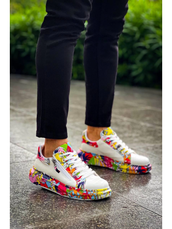 KB-02  Kuback Bağcıklı Crocodile Beyaz Kırmızı Günlük Erkek Ayakkabı KB-02  Kuback Bağcıklı Crocodile Beyaz Kırmızı Günlük Erkek Ayakkabı