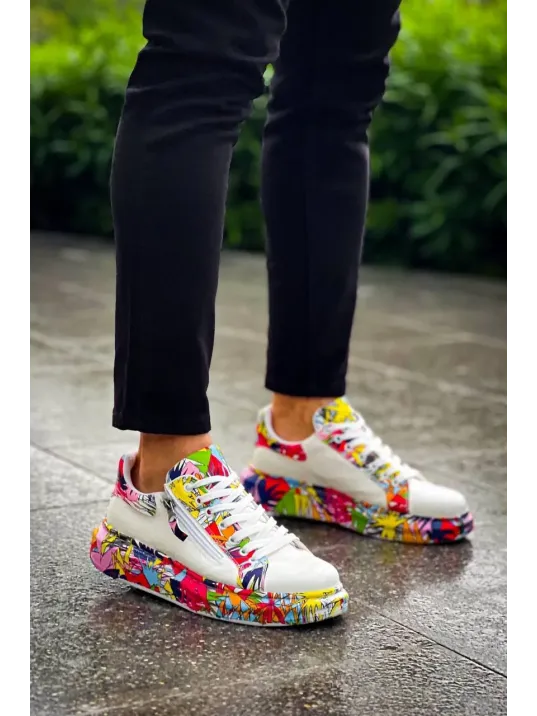 Kb-02 Kuback Bağcıklı Crocodile Beyaz Kırmızı Günlük Erkek Ayakkabı Kb-02 Kuback Bağcıklı Crocodile Beyaz Kırmızı Günlük Erkek Ayakkabı