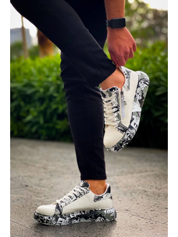 Kb-02 Kuback Bağcıklı Crocodile Beyaz Siyah Günlük Erkek Ayakkabı Kb-02 Kuback Bağcıklı Crocodile Beyaz Siyah Günlük Erkek Ayakkabı