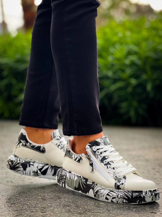 Kb-02 Kuback Bağcıklı Crocodile Beyaz Siyah Günlük Erkek Ayakkabı Kb-02 Kuback Bağcıklı Crocodile Beyaz Siyah Günlük Erkek Ayakkabı