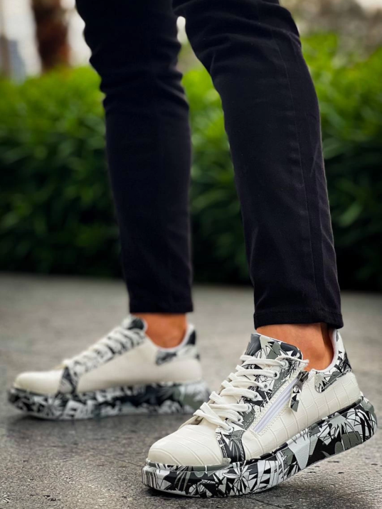 Kb-02 Kuback Bağcıklı Crocodile Beyaz Siyah Günlük Erkek Ayakkabı Kb-02 Kuback Bağcıklı Crocodile Beyaz Siyah Günlük Erkek Ayakkabı