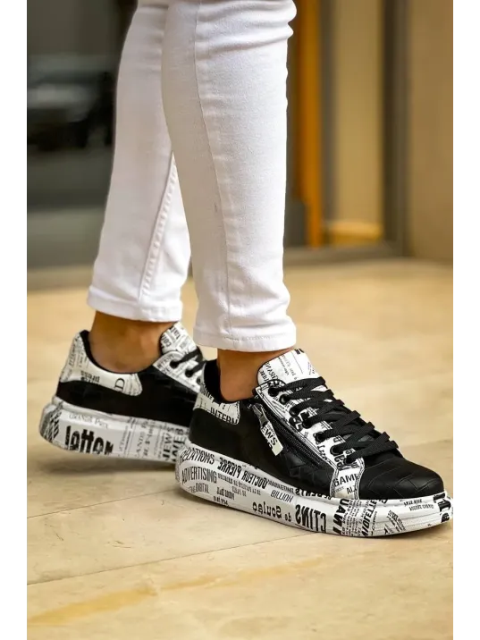 Kb-02  Kuback Bağcıklı Crocodile Siyah Gazete Günlük Erkek Ayakkabı