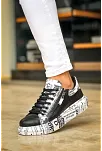 Kb-02  Kuback Bağcıklı Crocodile Siyah Gazete Günlük Erkek Ayakkabı