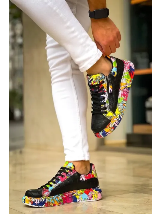 Kb-02 Kuback Bağcıklı Crocodile Siyah Kırmızı Günlük Erkek Ayakkabı Kb-02 Kuback Bağcıklı Crocodile Siyah Kırmızı Günlük Erkek Ayakkabı