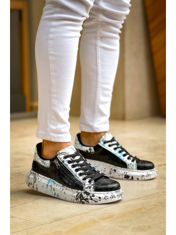 KB-02  Kuback Bağcıklı Crocodile Siyah Mavi Günlük Erkek Ayakkabı KB-02  Kuback Bağcıklı Crocodile Siyah Mavi Günlük Erkek Ayakkabı