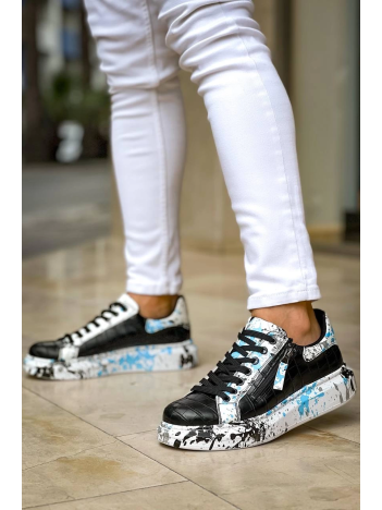 KB-02  Kuback Bağcıklı Crocodile Siyah Mavi Günlük Erkek Ayakkabı KB-02  Kuback Bağcıklı Crocodile Siyah Mavi Günlük Erkek Ayakkabı