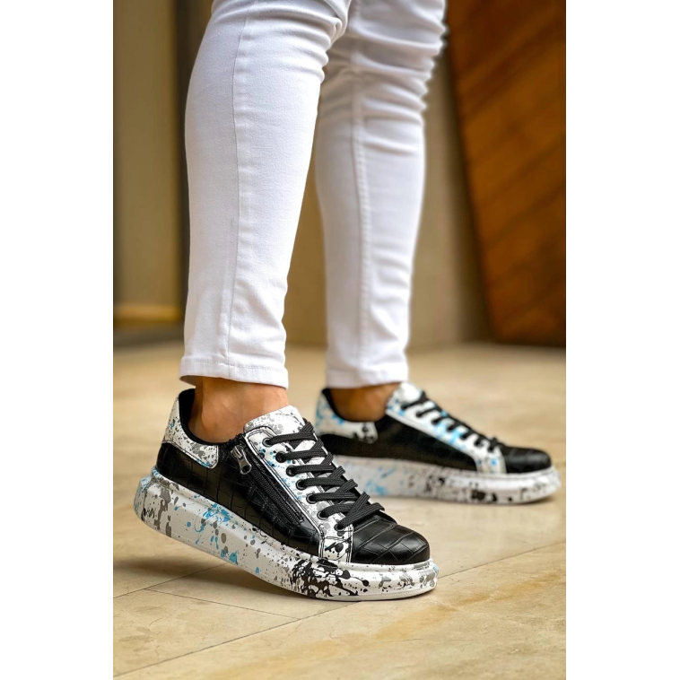 KB-02 Kuback Bağcıklı Crocodile Siyah Mavi Günlük Erkek Ayakkabı KB-02 Kuback Bağcıklı Crocodile Siyah Mavi Günlük Erkek Ayakkabı