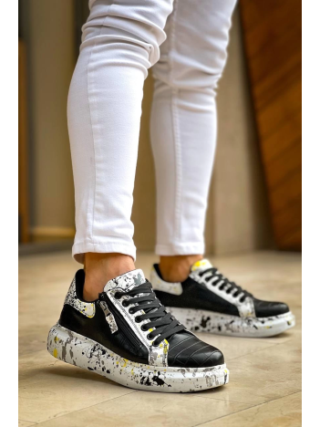 KB-02  Kuback Bağcıklı Crocodile Siyah Sarı Günlük Erkek Ayakkabı KB-02  Kuback Bağcıklı Crocodile Siyah Sarı Günlük Erkek Ayakkabı