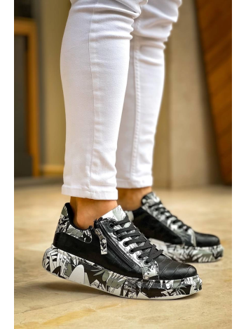 Kb-02  Kuback Bağcıklı Crocodile Siyah Siyah Günlük Erkek Ayakkabı