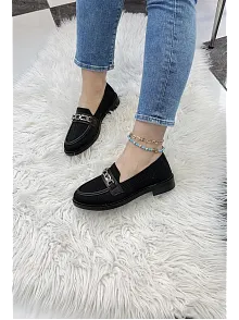Kb-021 Kuback Siyah Triko Siyah Taban U Toka  Günlük Kadın Ayakkabı