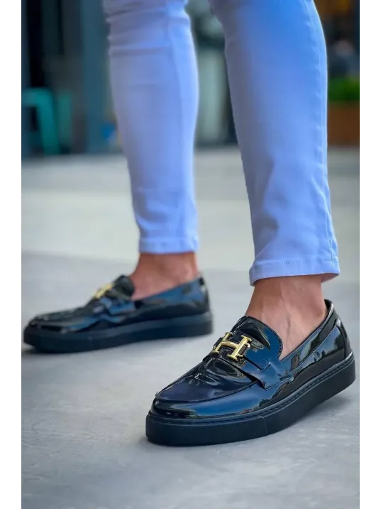 Kb-027 Kuback Bağcıksız Kömür Rugan H Günlük Erkek Ayakkabı Kb-027 Kuback Bağcıksız Kömür Rugan H Günlük Erkek Ayakkabı