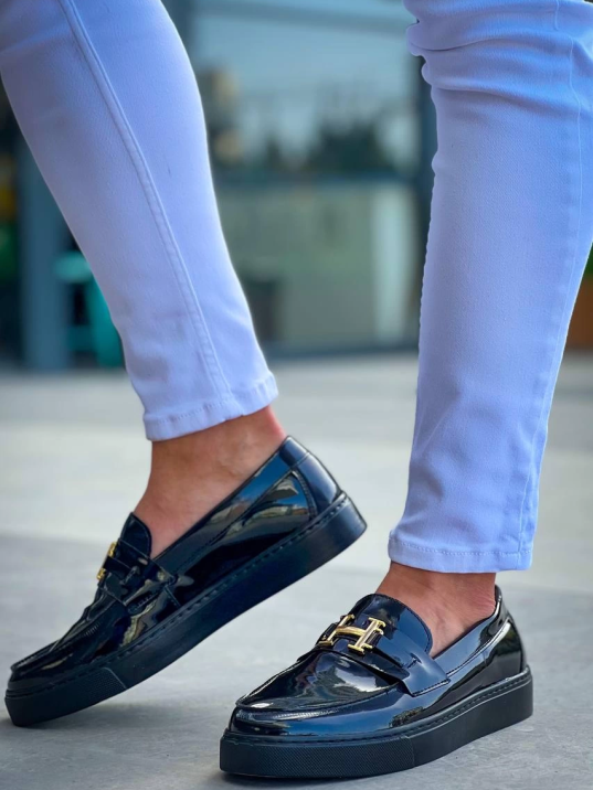 KB-027  Kuback  Bağcıksız Kömür Rugan H Günlük Erkek Ayakkabı KB-027  Kuback  Bağcıksız Kömür Rugan H Günlük Erkek Ayakkabı