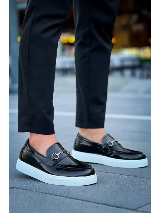 Kb-027 Kuback Bağcıksız Siyah Rugan G Günlük Erkek Ayakkabı Kb-027 Kuback Bağcıksız Siyah Rugan G Günlük Erkek Ayakkabı