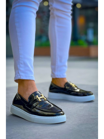 KB-027  Kuback Bağcıksız Siyah Rugan H Günlük Erkek Ayakkabı KB-027  Kuback Bağcıksız Siyah Rugan H Günlük Erkek Ayakkabı