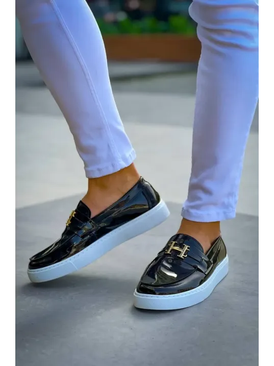 Kb-027 Kuback Bağcıksız Siyah Rugan H Günlük Erkek Ayakkabı Kb-027 Kuback Bağcıksız Siyah Rugan H Günlük Erkek Ayakkabı