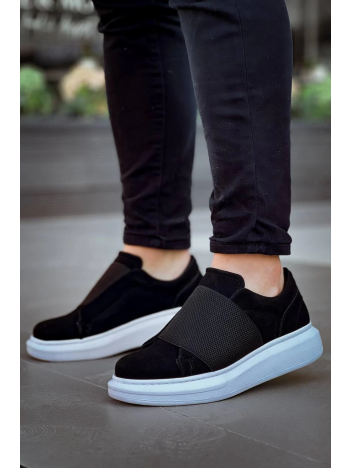 Kb-040  Kuback Siyah Süet   Lastikli  Günlük Erkek  Ayakkabı