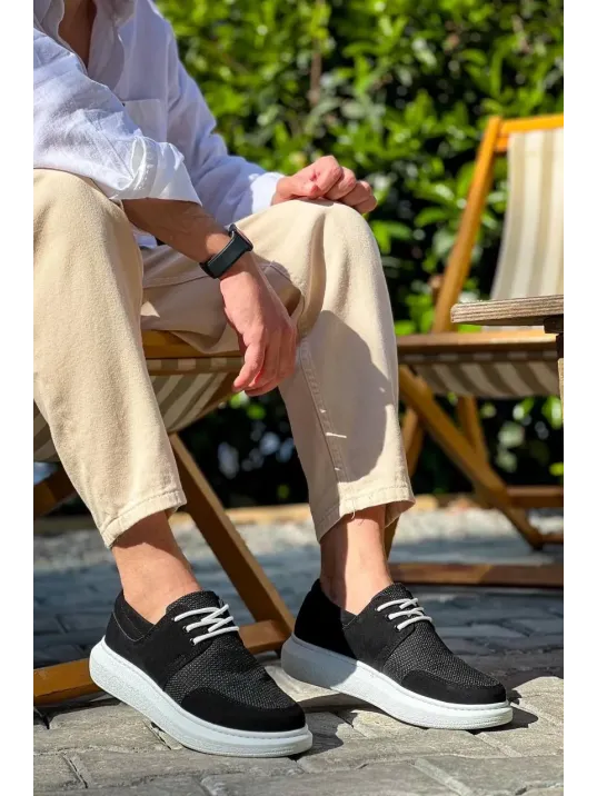 Kb-042 Kuback Bağcıklı Siyah Deri Tozu Beyaz Taban Günlük Erkek Ayakkabı Kb-042 Kuback Bağcıklı Siyah Deri Tozu Beyaz Taban Günlük Erkek Ayakkabı