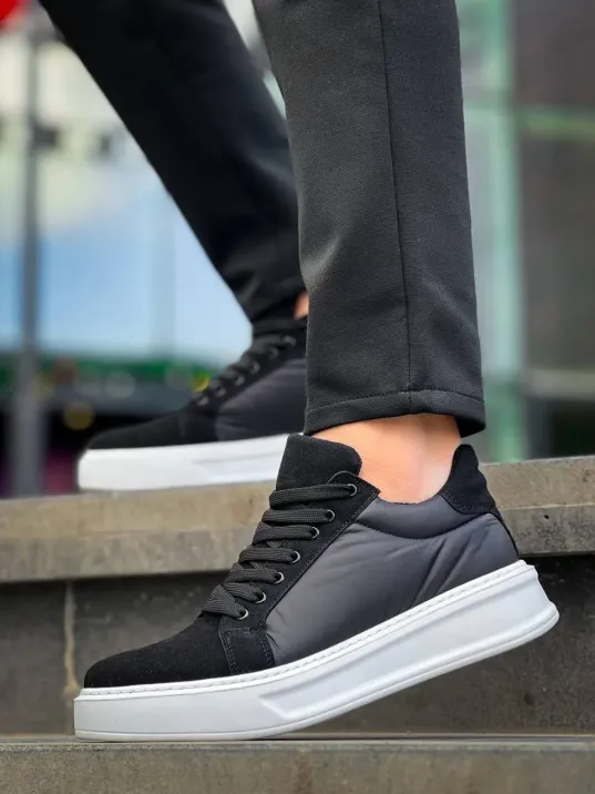 Kb-046 Kuback Siyah Paraşüt Beyaz Yüksek Taban Günlük Spor Ayakkabı Kb-046 Kuback Siyah Paraşüt Beyaz Yüksek Taban Günlük Spor Ayakkabı